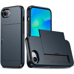 iPhone 16e Skal med Kortfack - Mörkblå