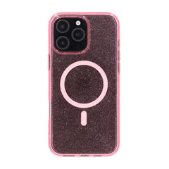 iPhone 16 Pro Max Rvelon Mobilskal TPU med MagSafe - Glitter Rosa
