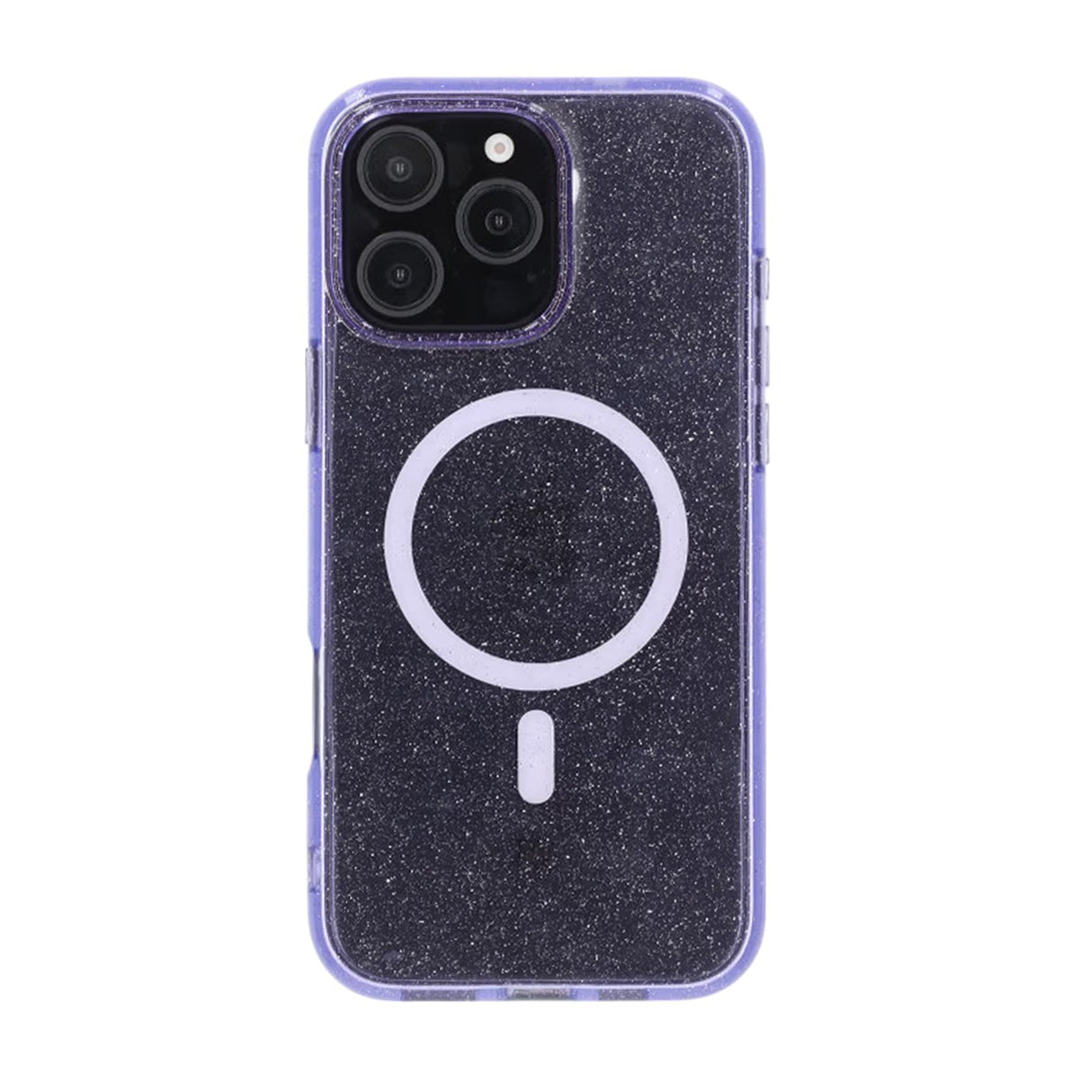 iPhone 16 Pro Max Rvelon Mobilskal TPU med MagSafe - Glitter Lila