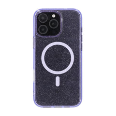 iPhone 16 Pro Max Rvelon Mobilskal TPU med MagSafe - Glitter Lila