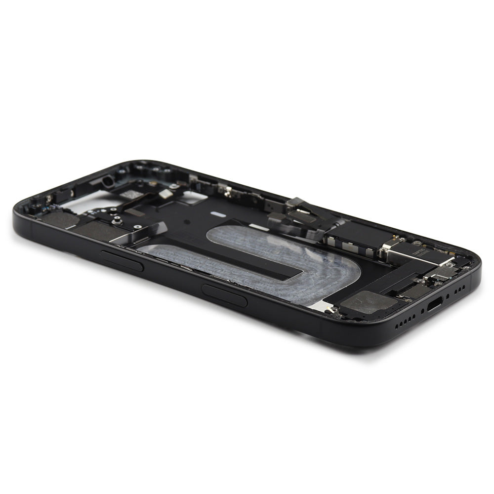 Middle Frame With Power And Volume Button For iPhone 16 (EU Version) Black Pulled