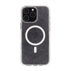 iPhone 16 Pro Max Rvelon Mobilskal TPU med MagSafe - Glitter Vit