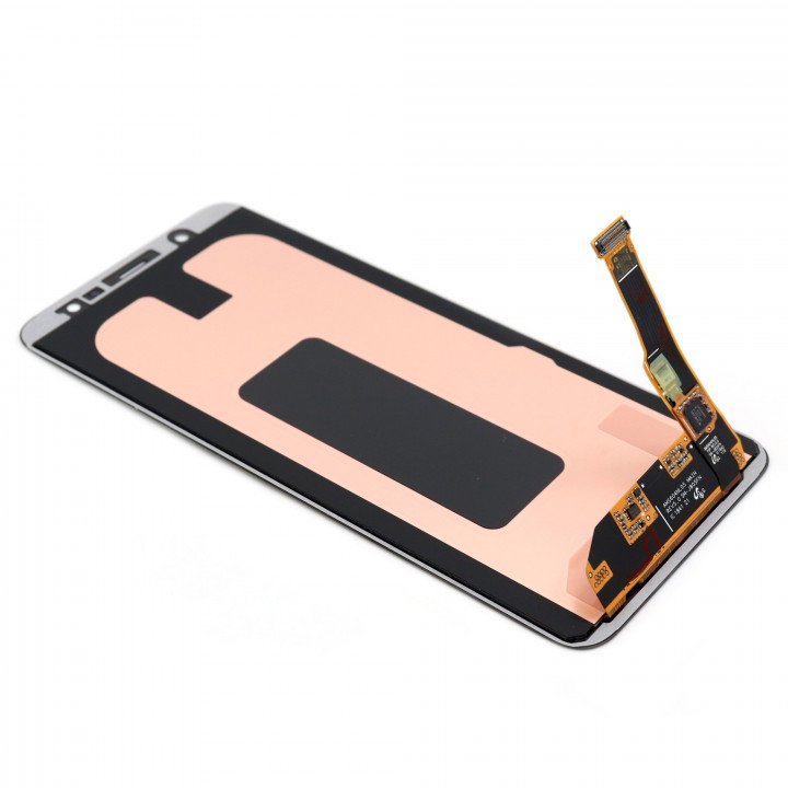 Display Assembly (with Adhesive) Compatible for Samsung Galaxy A6 Plus 2018 (A605F) Black Service Pack