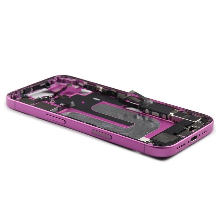 Middle Frame Assembly With Power And Volume Button Compatible for iPhone 16 (EU Version) Pink Pulled