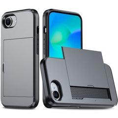 iPhone 16e Skal med Kortfack - Grå