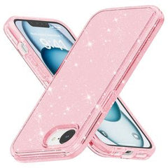 iPhone 16e Skal med Glitter - Rosa
