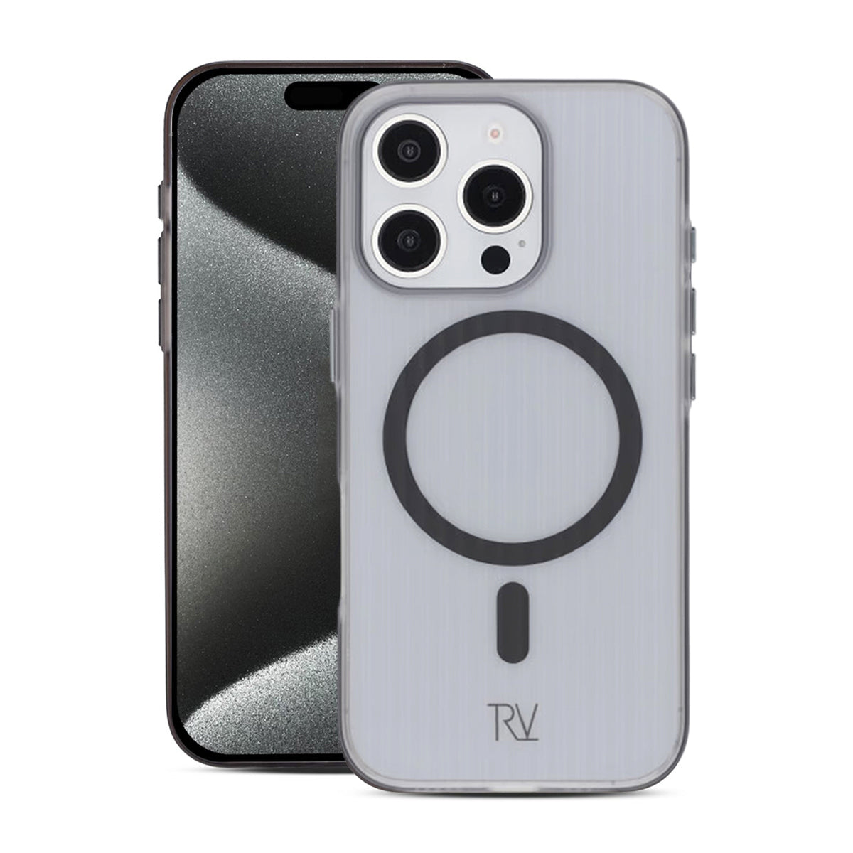 iPhone 16 Pro Max Mobilskal Korrugerad Magsafe Rvelon - Grå