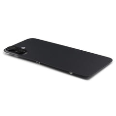 Back Cover incl. Camera lens, Flash Light and Wireless Charging Compatible for iPhone 16 Plus Black Pulled