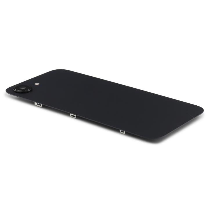 Back Cover incl. Camera lens, Flash Light and Wireless Charging Compatible for iPhone 16e Black Pulled