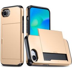 iPhone 16e Skal med Kortfack - Guld