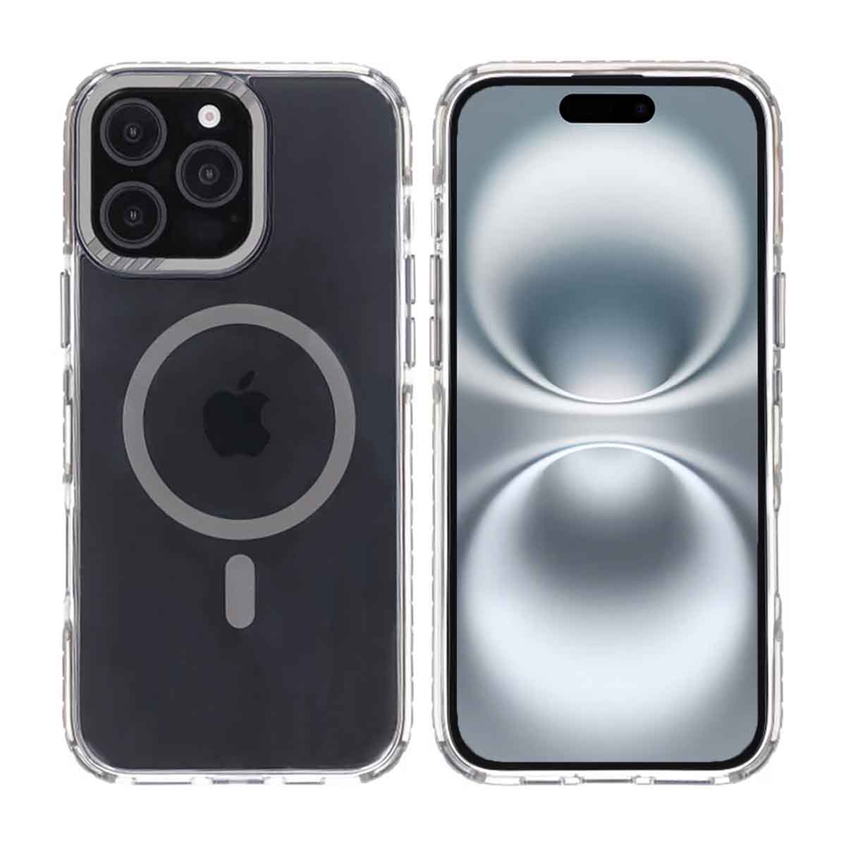 iPhone 16 Pro Max Rvelon Mobilskal Magnet Förstärkt - Grå