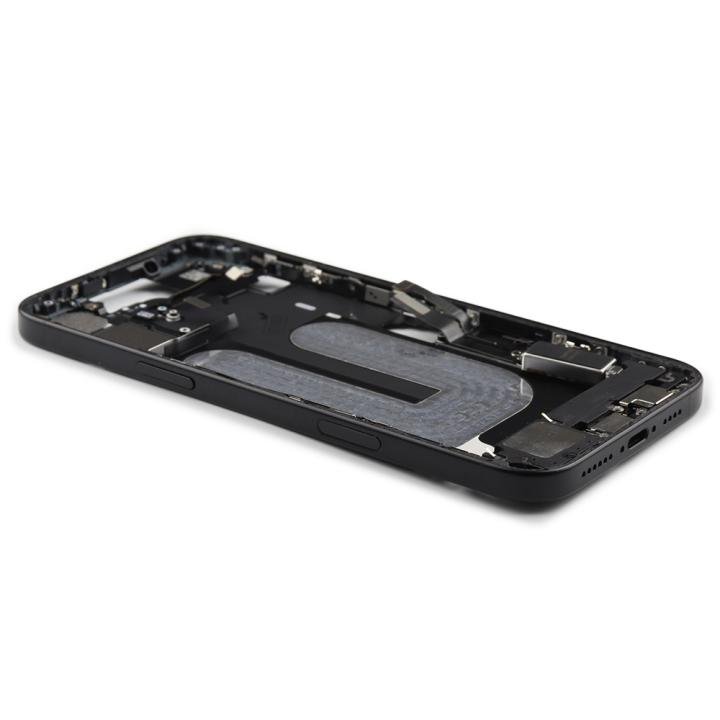 Middle Frame Assembly With Power And Volume Button Compatible for iPhone 16 Plus (EU Version) Black Pulled