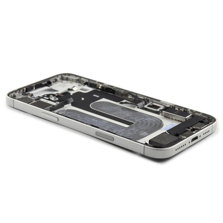 Middle Frame Assembly With Power And Volume Button Compatible for iPhone 16 Plus (EU Version) White Pulled B