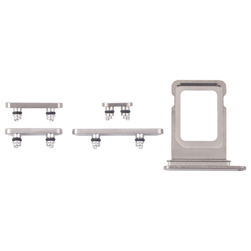 iPhone 16 Pro Max SIM-kortfack + SIM-kortfack + sidoknappar - Silver