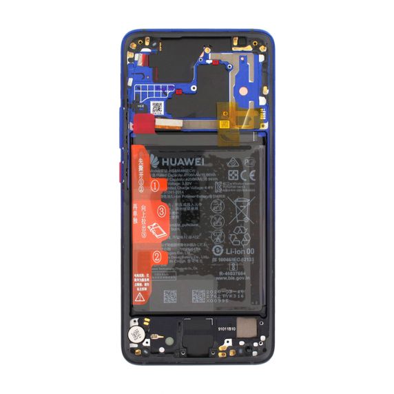 Huawei Mate 20 Pro Skärm med LCD Display med Batteri Original - Twilight