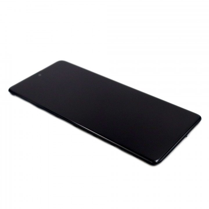Display Assembly Complete with Housing Compatible for Samsung Galaxy A71 (A715F) Black Service Pack