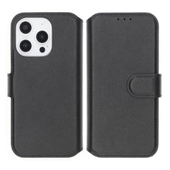 iPhone 16 Pro Max Plånboksfodral Äkta Läder Rvelon - Svart