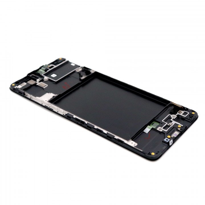Display Assembly Complete with Housing Compatible for Samsung Galaxy A71 (A715F) Black Service Pack