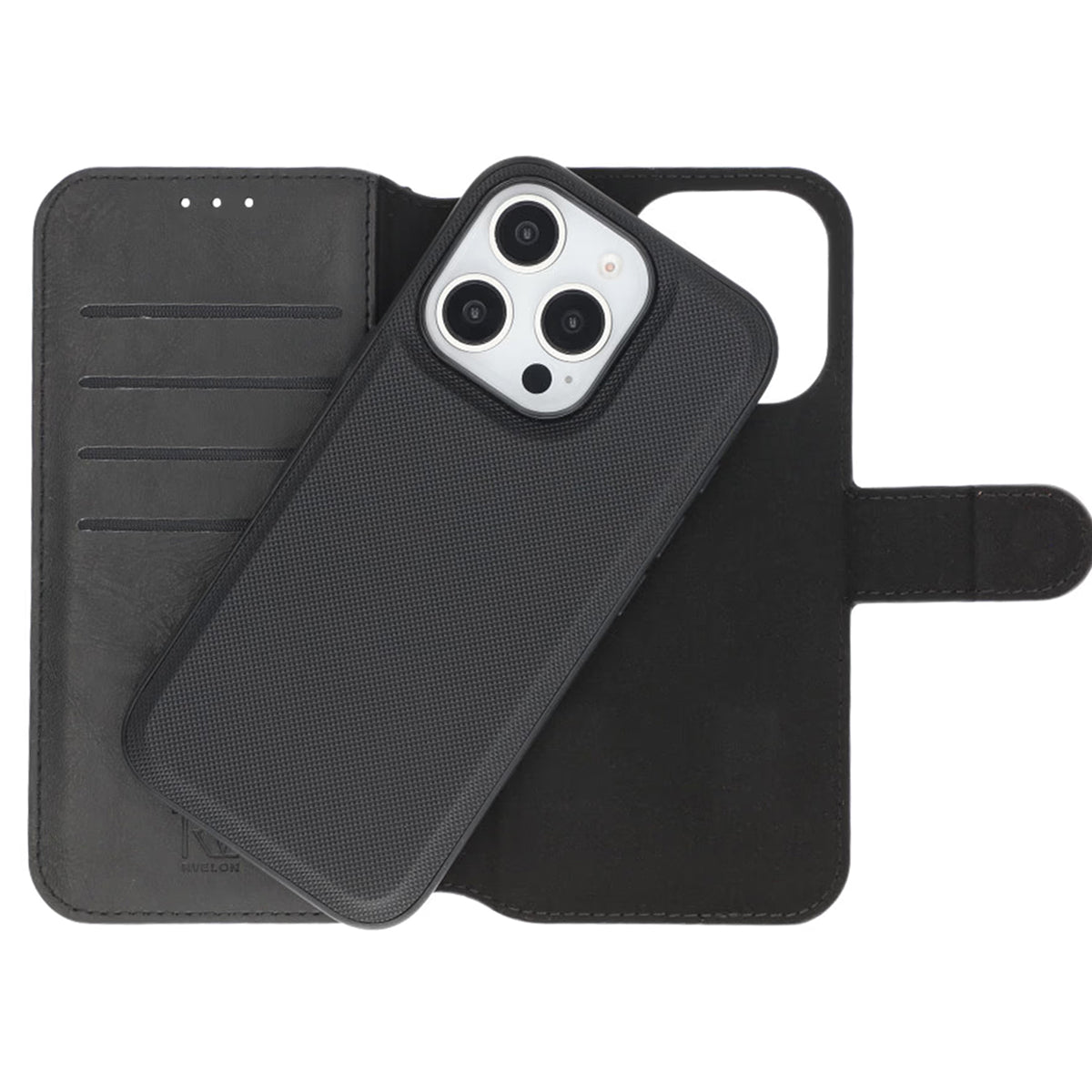 iPhone 16 Pro Max Plånboksfodral Magnet Rvelon - Svart