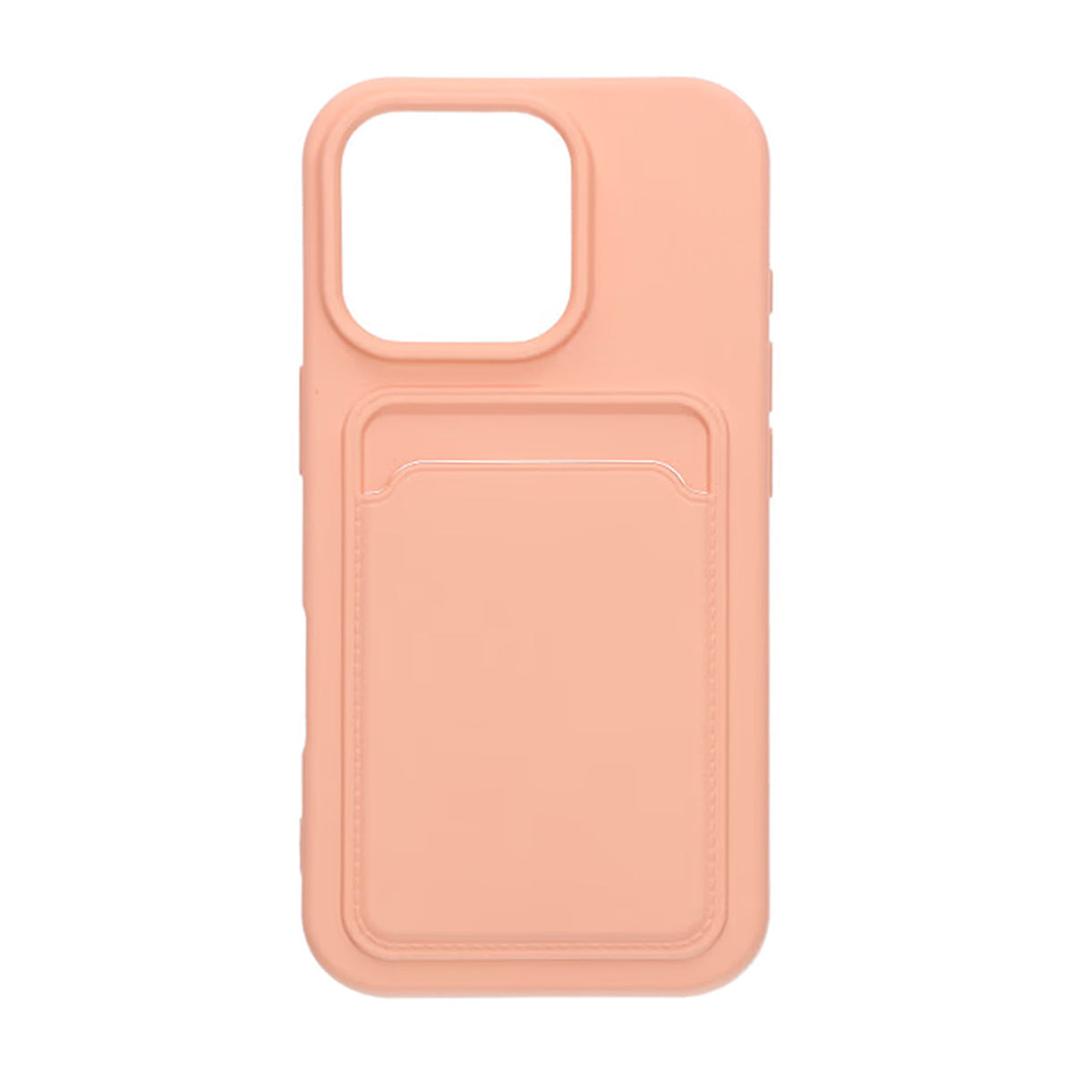 Mobilskal iPhone 16 Pro Max Silikon med Korthållare - Rosa