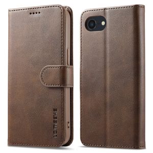 LC.IMEEKE iPhone 16e Fodral med Plånbok - Mörkbrun