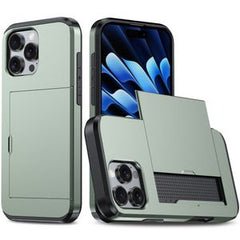 iPhone 16 Pro Max Skal med kortplats - Army Green