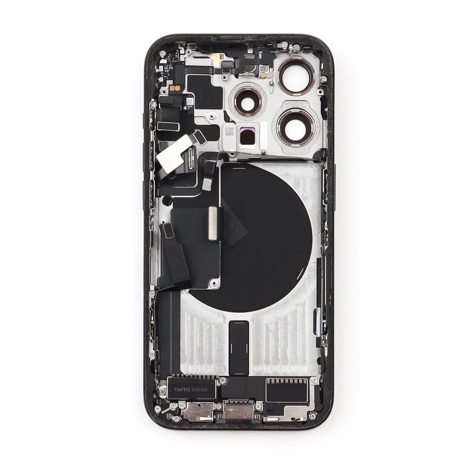 Rear Housing with small parts For iPhone 15 Pro (EU Version) Black Titanium Pulled C