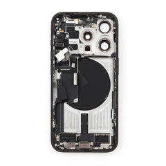Rear Housing with small parts For iPhone 15 Pro (EU Version) Black Titanium Pulled C