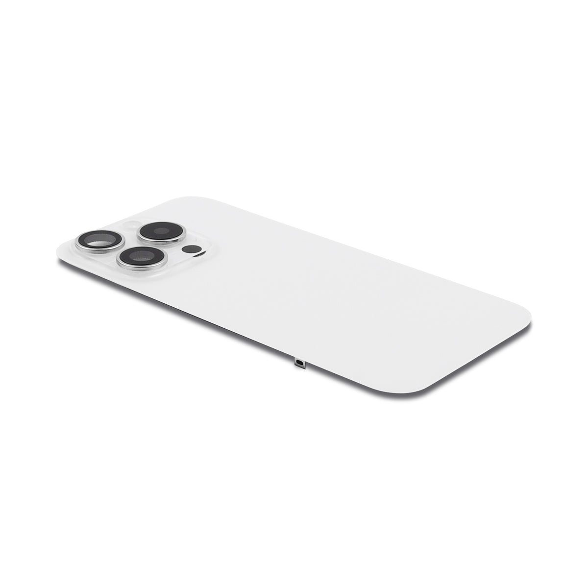 Back Cover incl. Camera lens, Flash Light and Wireless Charging For iPhone 15 Pro White Titanium Pulled C