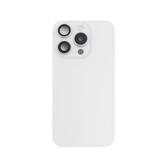 Back Cover incl. Camera lens, Flash Light and Wireless Charging For iPhone 15 Pro White Titanium Pulled C