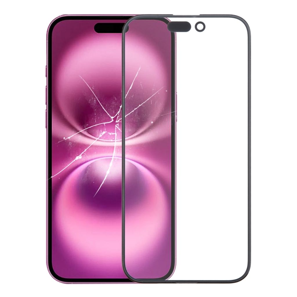 iPhone 16 Plus Skärm yttre glas med klart klister