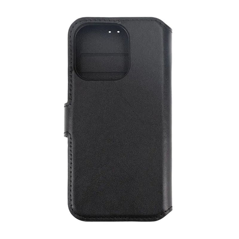 iPhone 15 Pro Max Plånboksfodral Läder Rvelon - Svart