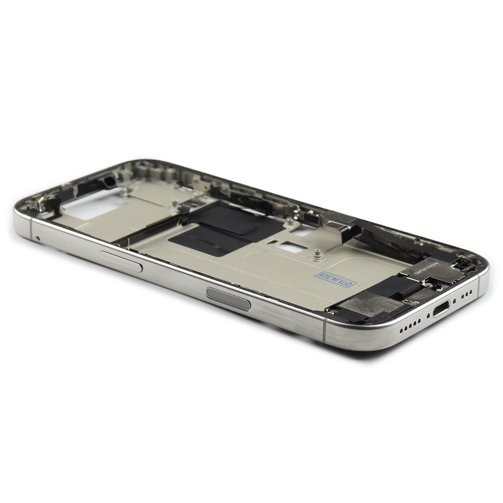 Middle Frame With Power And Volume Button For iPhone 16 Pro (EU Version) White Titanium Pulled
