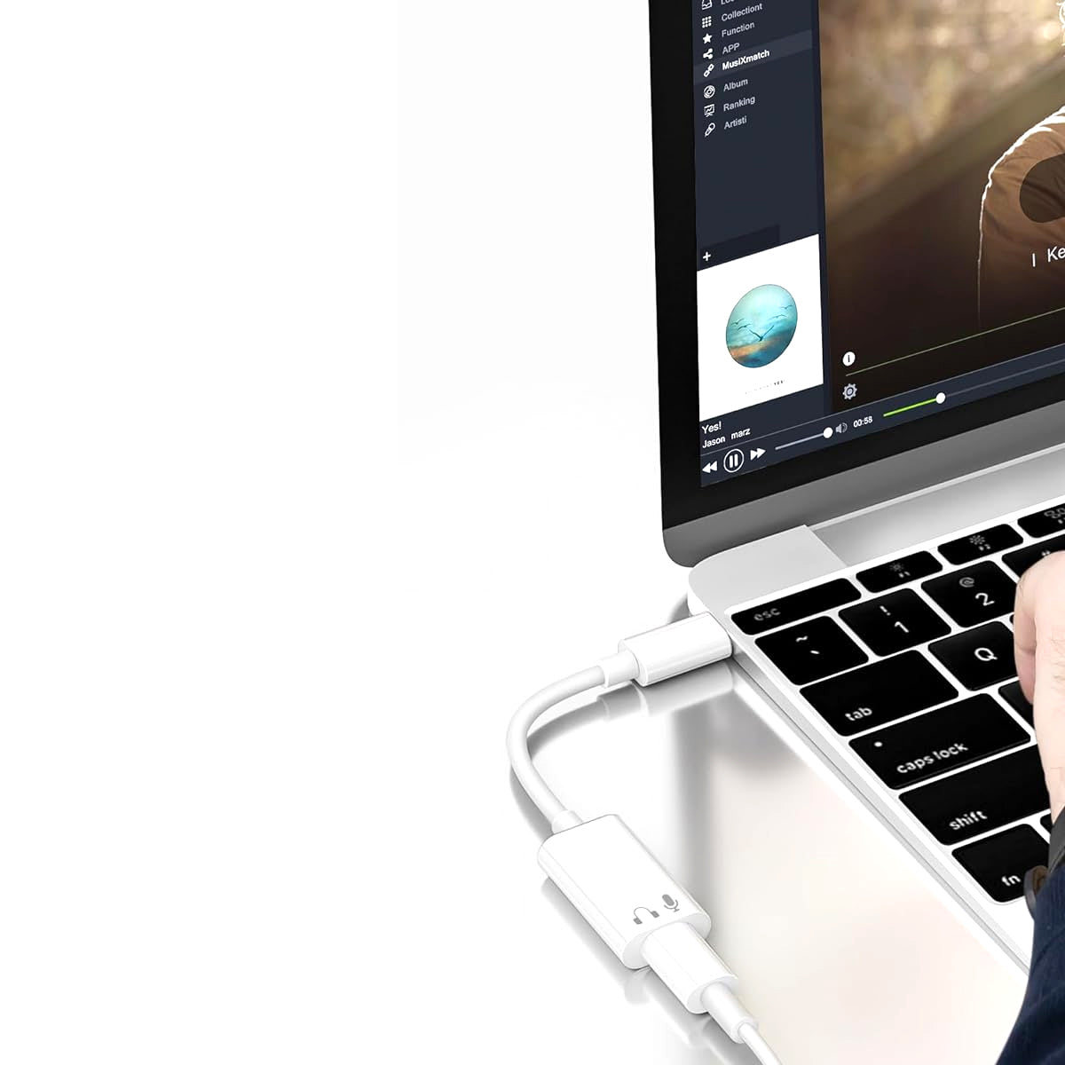 USB C Till lightning Hörlursadapter