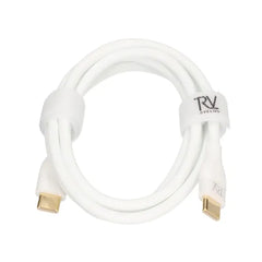 Rvelon Laddkabel USB C till USB C Silikon 240W - 1M Vit