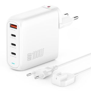 4smarts 100W 3xUSB-C & USB-A GaN Väggladdare för Laptop & Smartphone