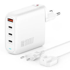 4smarts 100W 3xUSB-C & USB-A GaN Väggladdare för Laptop & Smartphone