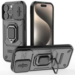 iPhone 16 Pro Skal med ring - Svart