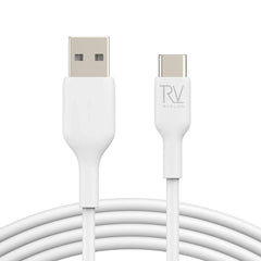 Rvelon USB-A till USB-C Kabel 1M - Vit