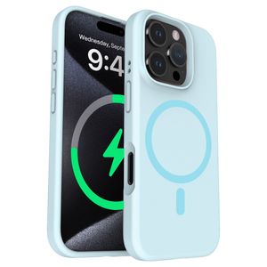 iPhone 16 Pro Max Silikonskal - Ljusblå