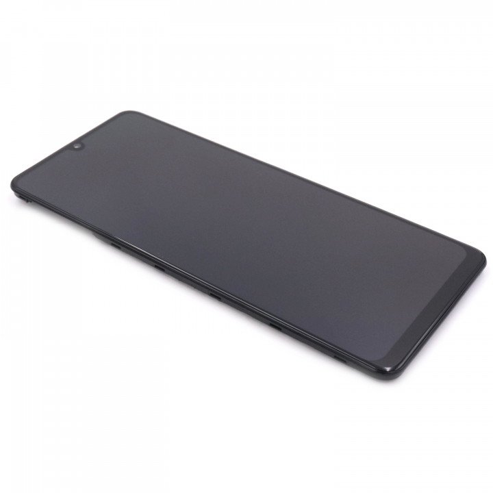 Display Assembly Complete with Housing Compatible for Samsung Galaxy A31 Black Service Pack