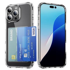 iPhone 16 Pro Max Skal med Korthållare - Transparent