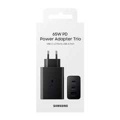 Samsung Trio Laddare 65W 2xUSB-C 1xUSB-A - Svart