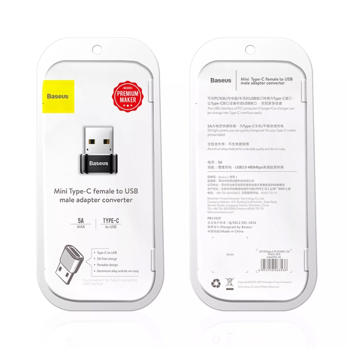 USB-C till USB-A Adapter Baseus Mini