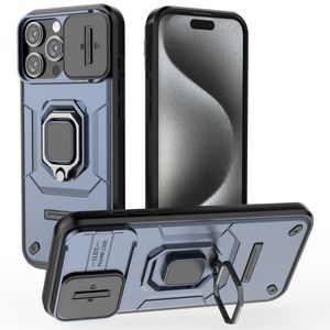 iPhone 16 Pro Max Skal med ring - Blå