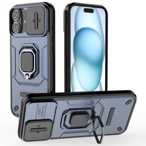iPhone 16 Plus Skal med ring - Blå