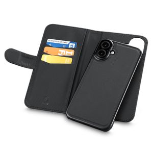 SiGN Plånboksfodral 2-i-1 för iPhone 16 Plus - Svart