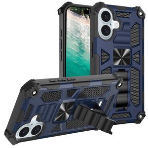 iPhone 16 Plus skal med en ringhållare - Blå
