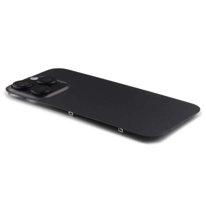 Back Cover incl. Camera lens, Flash Light and Wireless Charging Compatible for iPhone 16 Pro Black Titanium Pulled