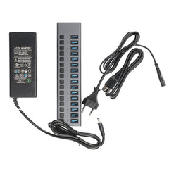 USB Multiadapter med 16st USB-A 3.0 uttag (90W)